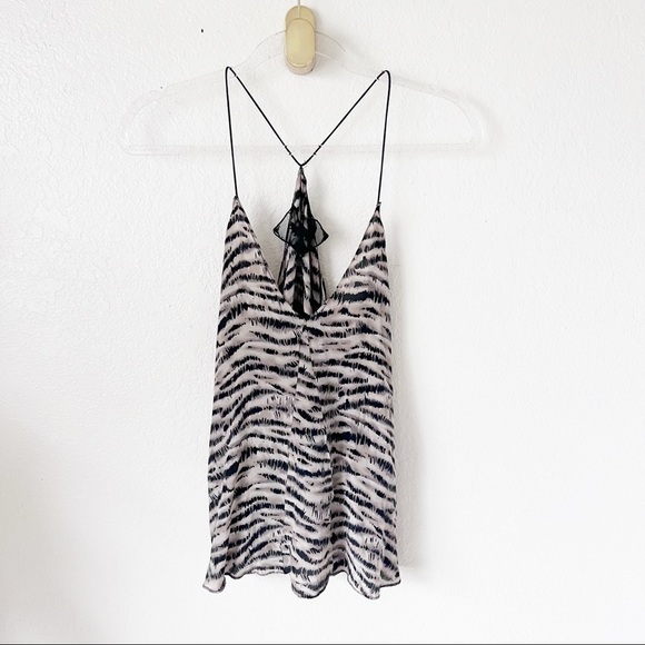 Reformation silk animal print cami size small